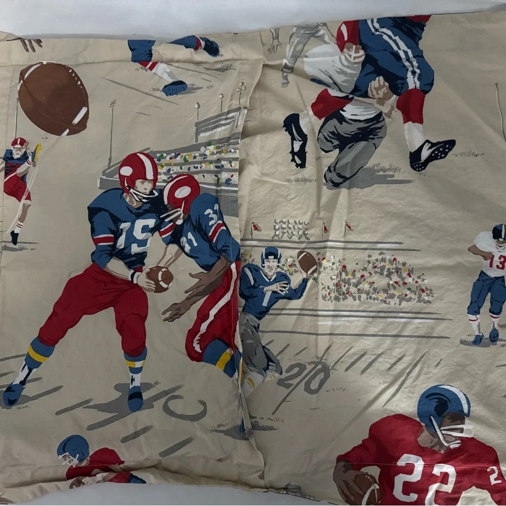 Pottery Barn Football Pillow Shams Standard Set Of 2